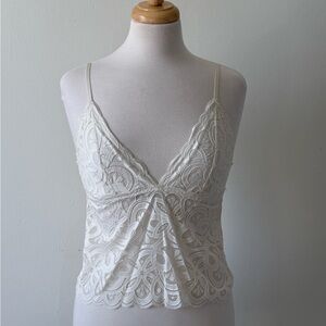 Aerie Ivory Lace Bralette Cami